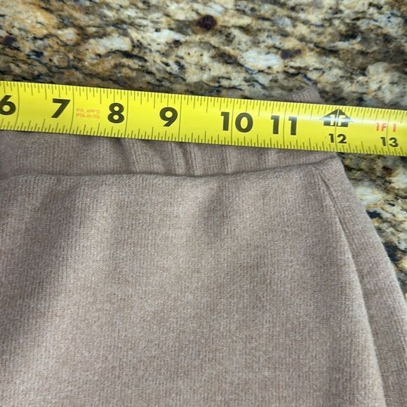 Zara Cotton Blend Camel Color High Rise Flared Pants Size S - Picture 8 of 11